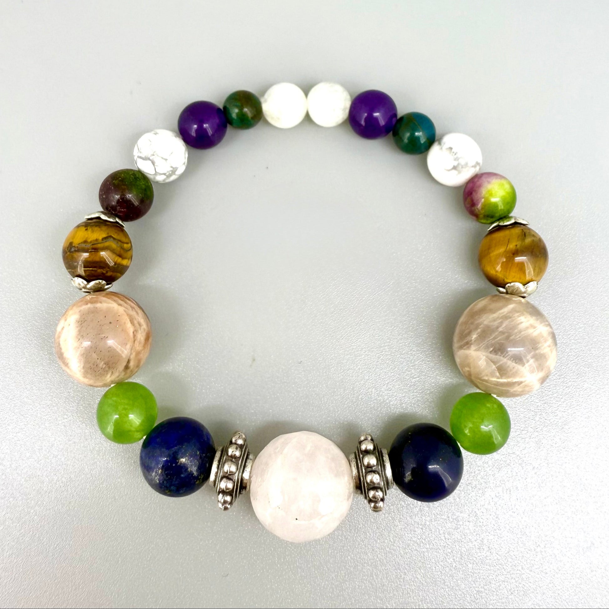 Birthday Bracelets made of natural gemstones, seven designs for each day of the week, handmade spiritual jewelry.