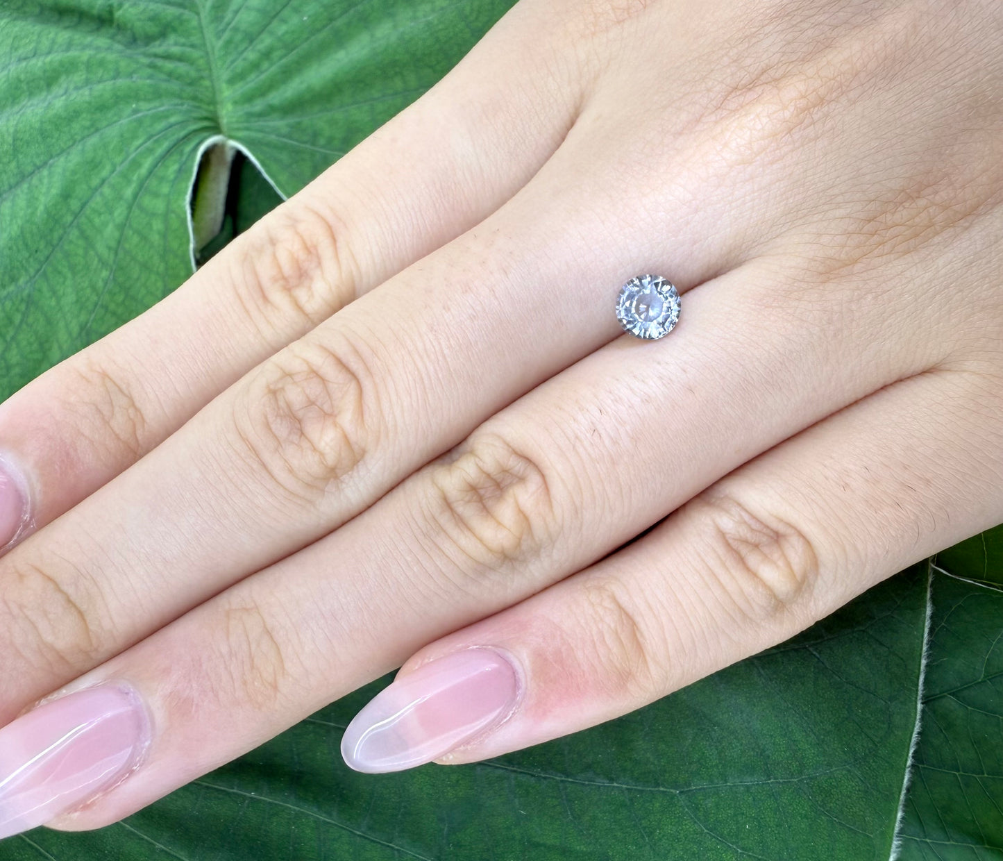 Pale Grey Spinel Round 0.83 Ct