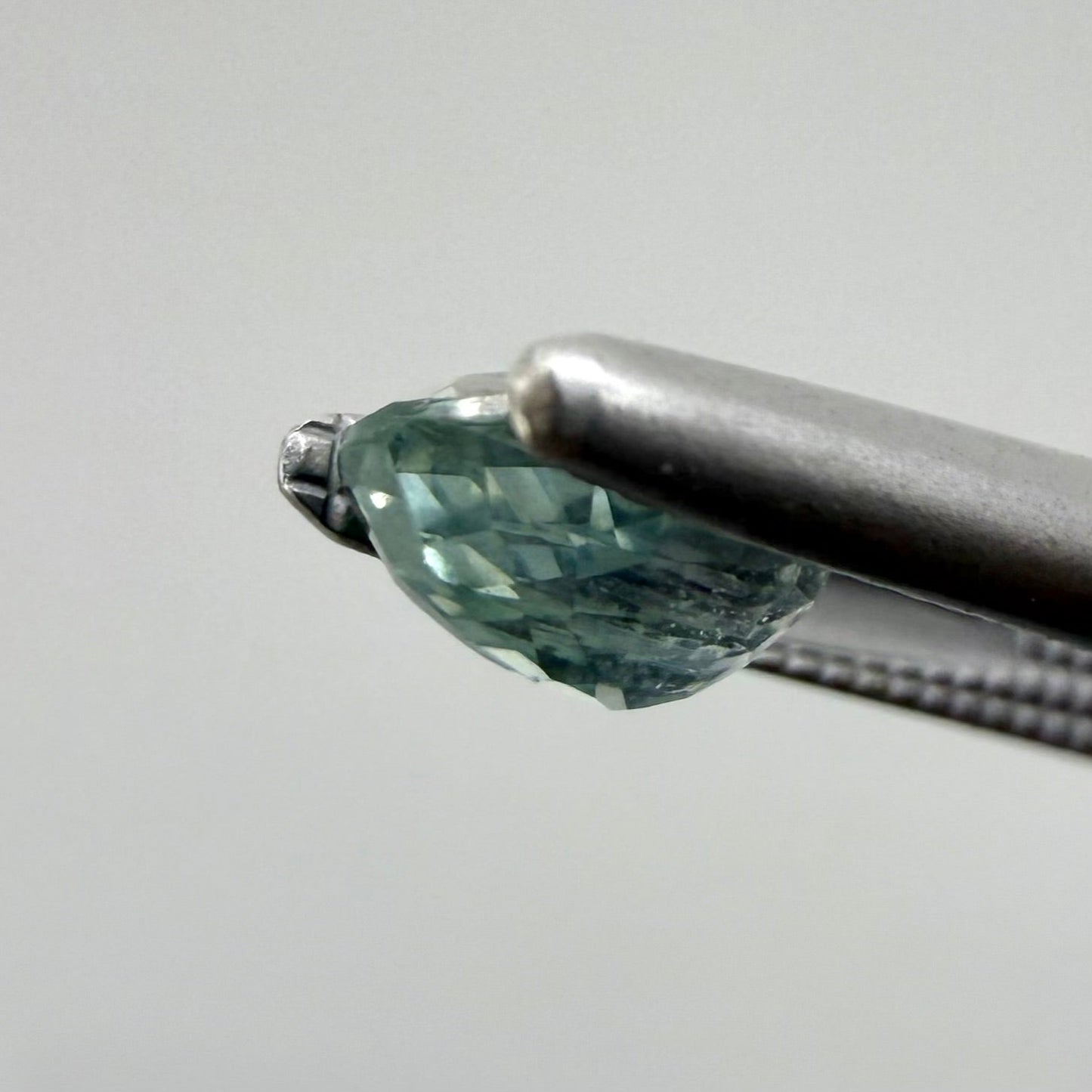 Natural Pastel Blue Sapphire gemstone, oval cut