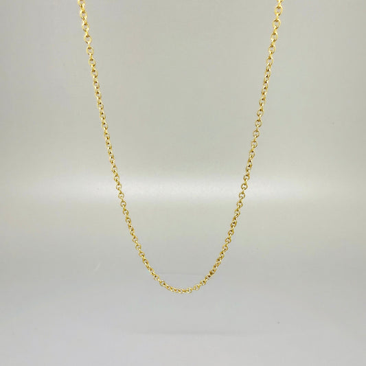 45cm gold tone stainless steel chain, polished finish, elegant and durable, perfect for pendants or layering.