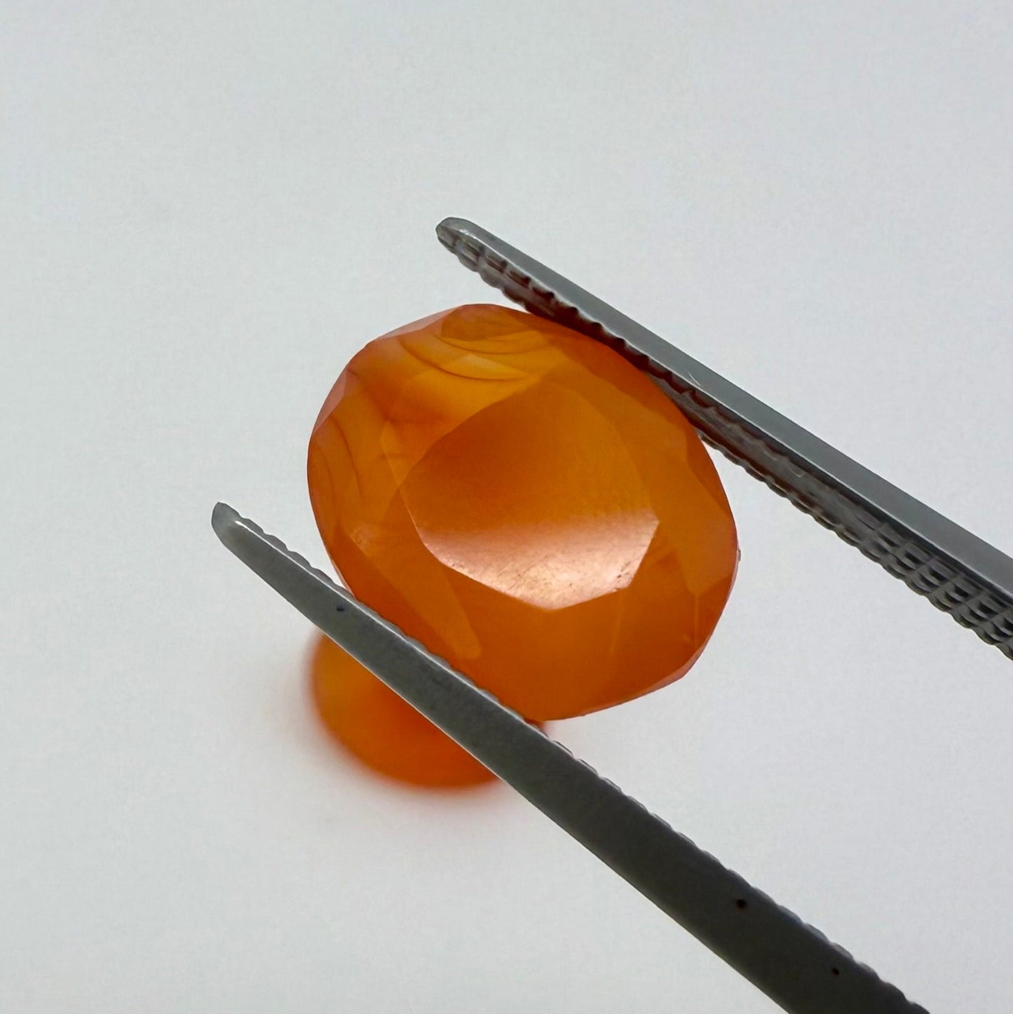 Fiery Orange Carnelian Oval Set 5.07 Ct