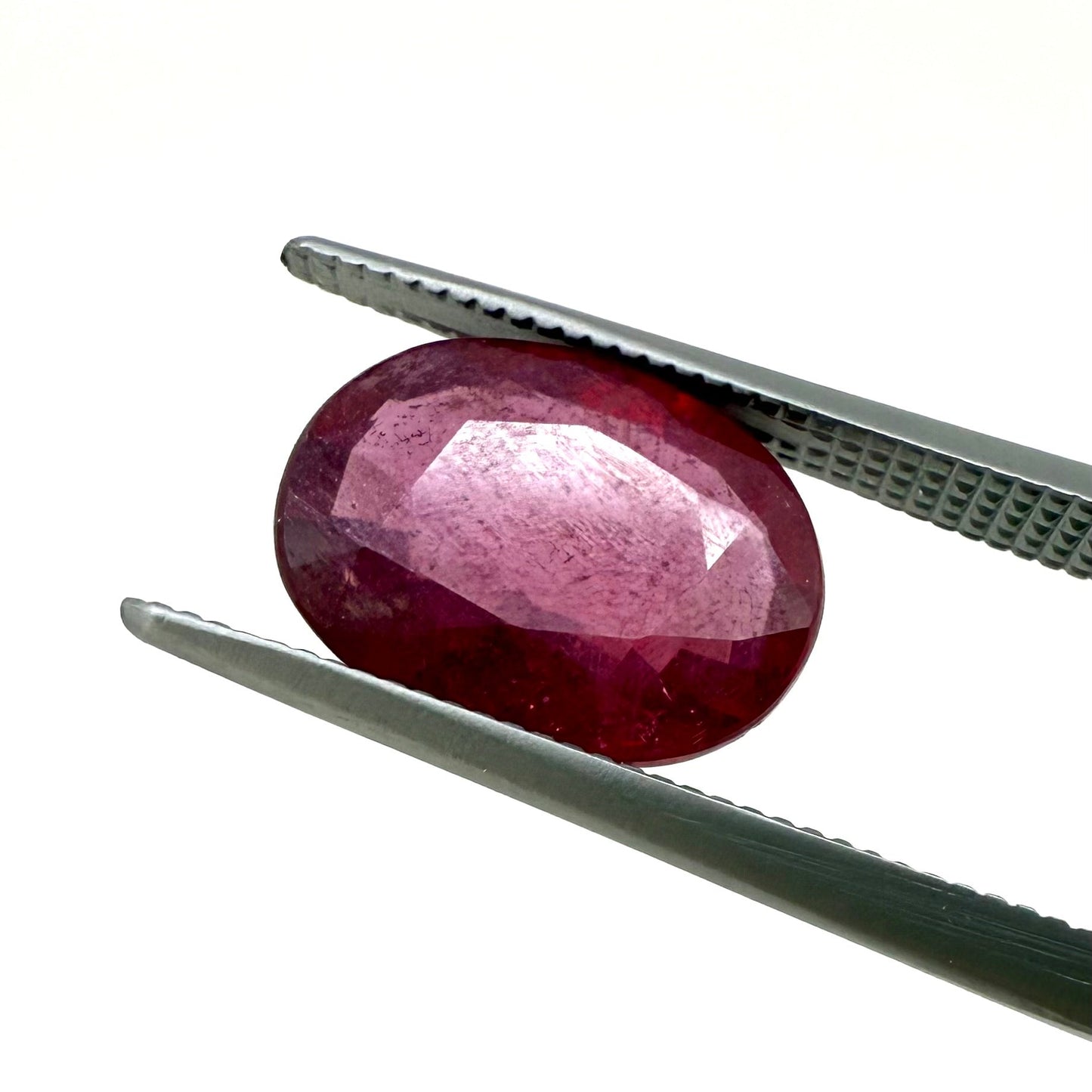 Purplish Red Ruby Oval 3.7 Ct