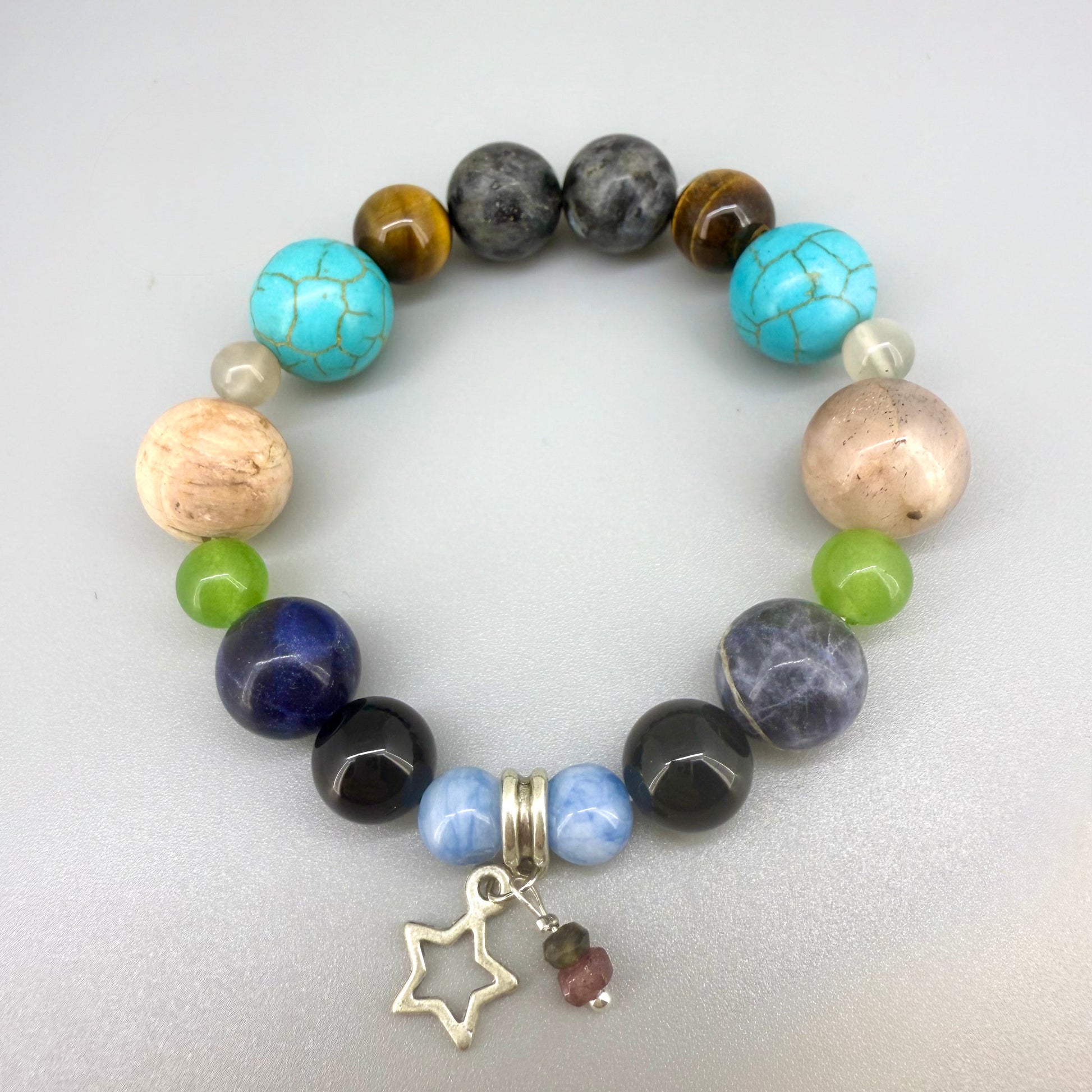 Birthday Bracelets made of natural gemstones, seven designs for each day of the week, handmade spiritual jewelry.