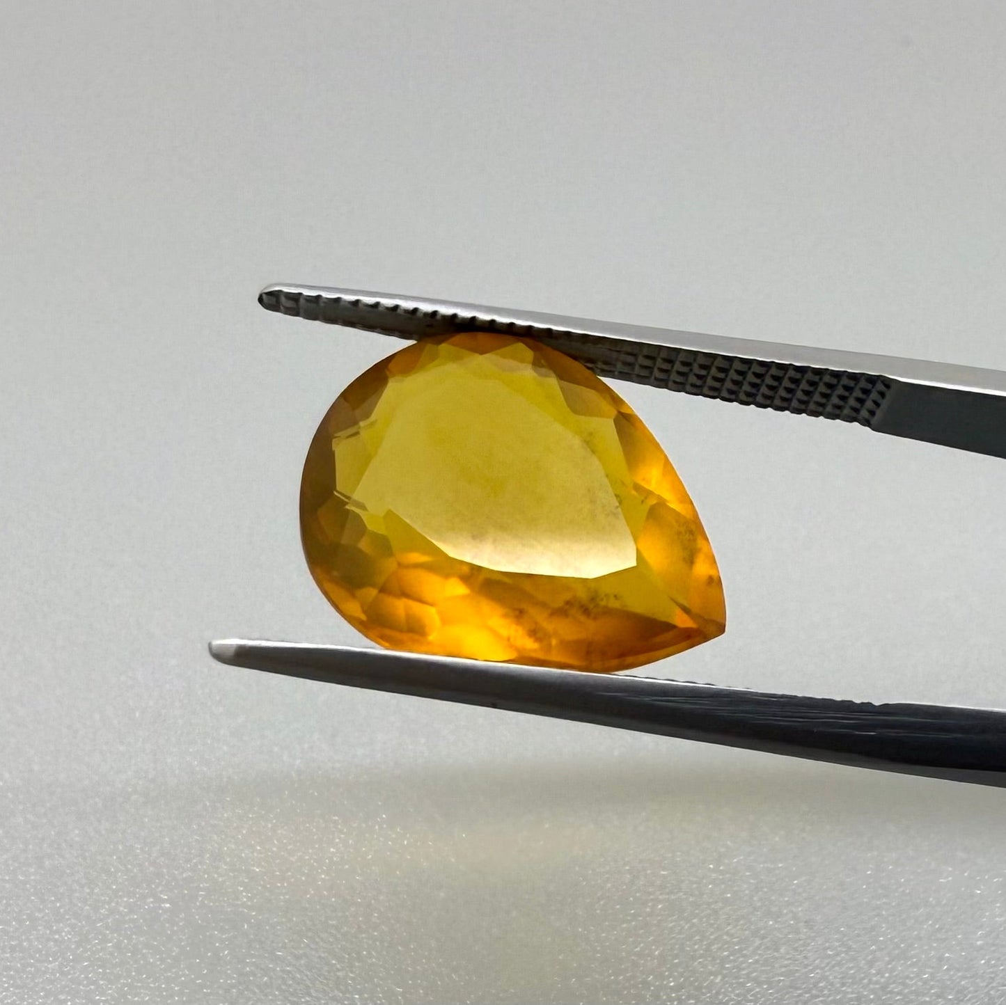 Orange Fire Opal Pear 4.38 Ct