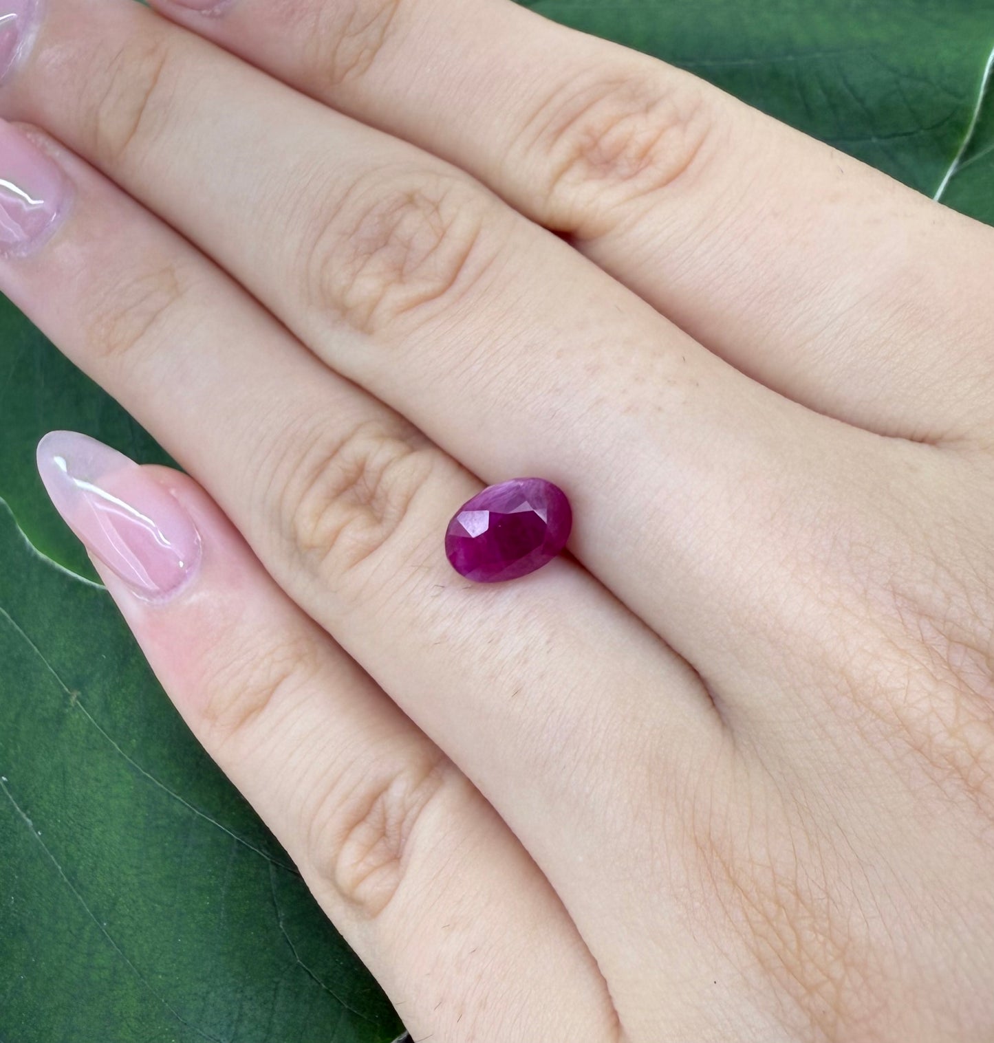Bordeaux Red Ruby Oval 2.87 Ct
