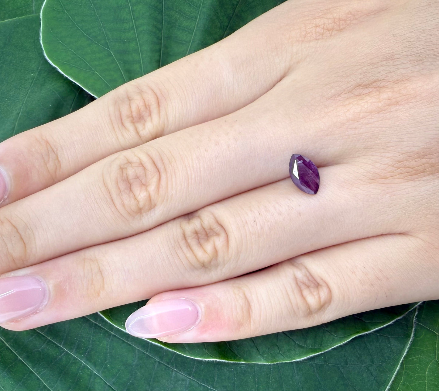 Pink-Purple Sapphire Marquise 0.98 Ct