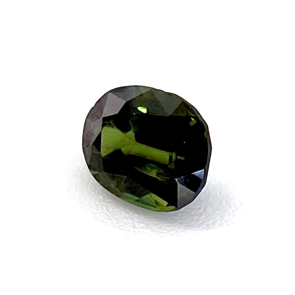 Green Sapphire Oval 0.81 Ct