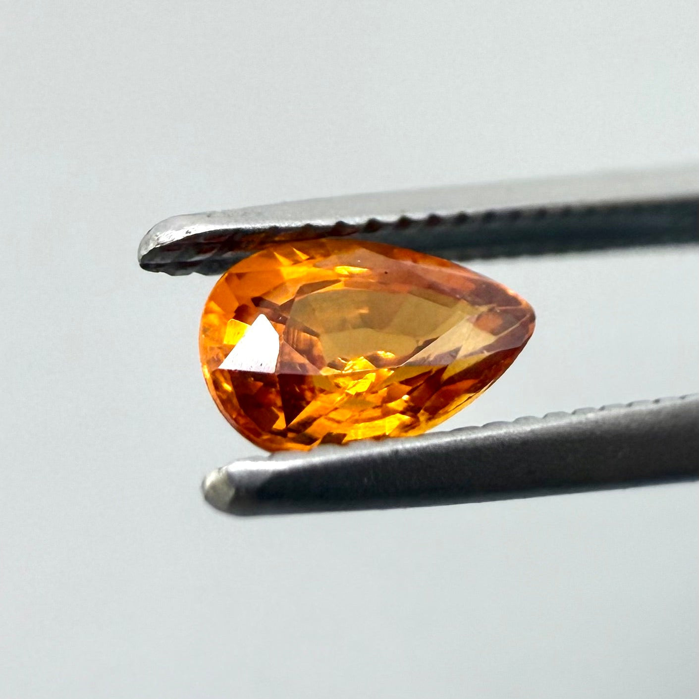 Fiery Orange Spessartine Pear 0.4 Ct