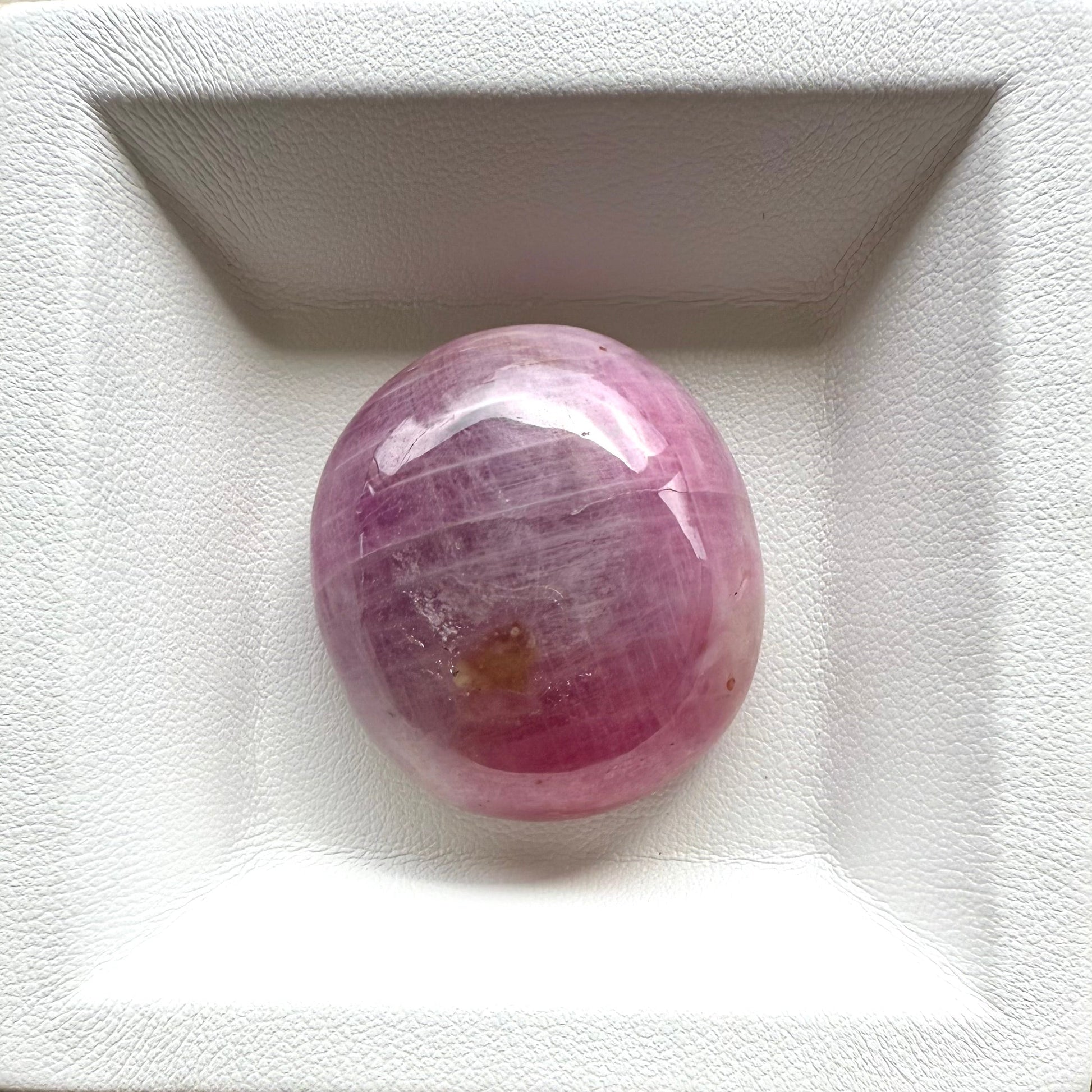 Natural pink purple hues Ruby cabochon gemstone