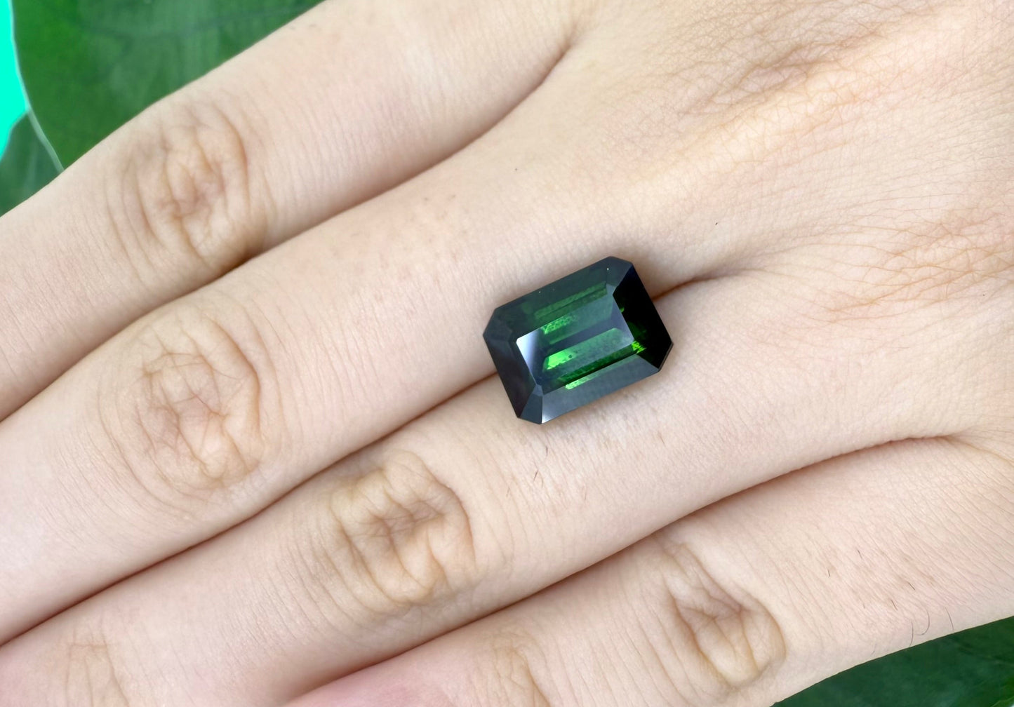 Green Tourmaline Emerald Cut 5.7 Ct
