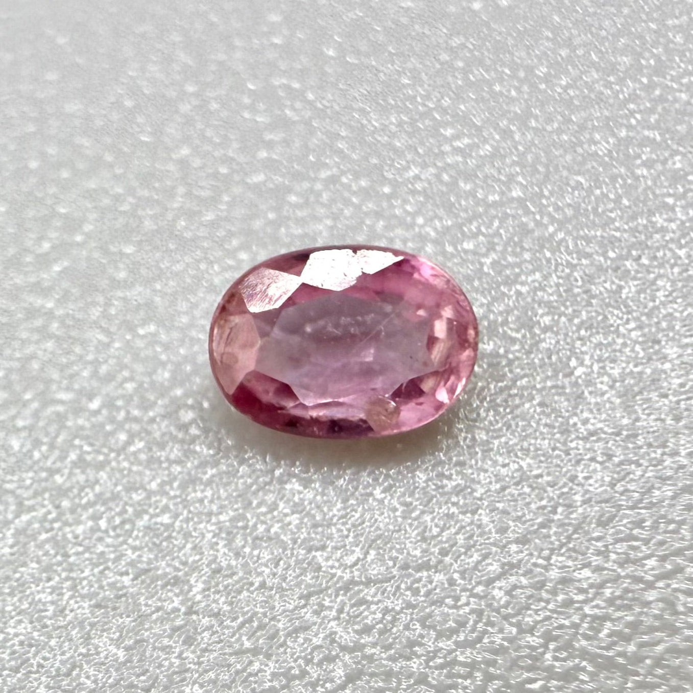 Pale Pink Ruby Oval 0.22 Ct