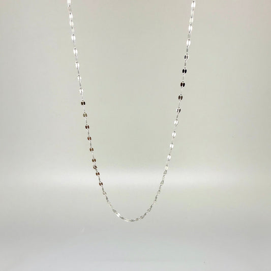 45cm stainless steel chain with polished finish, elegant and durable, ideal for pairing with gemstone pendants.