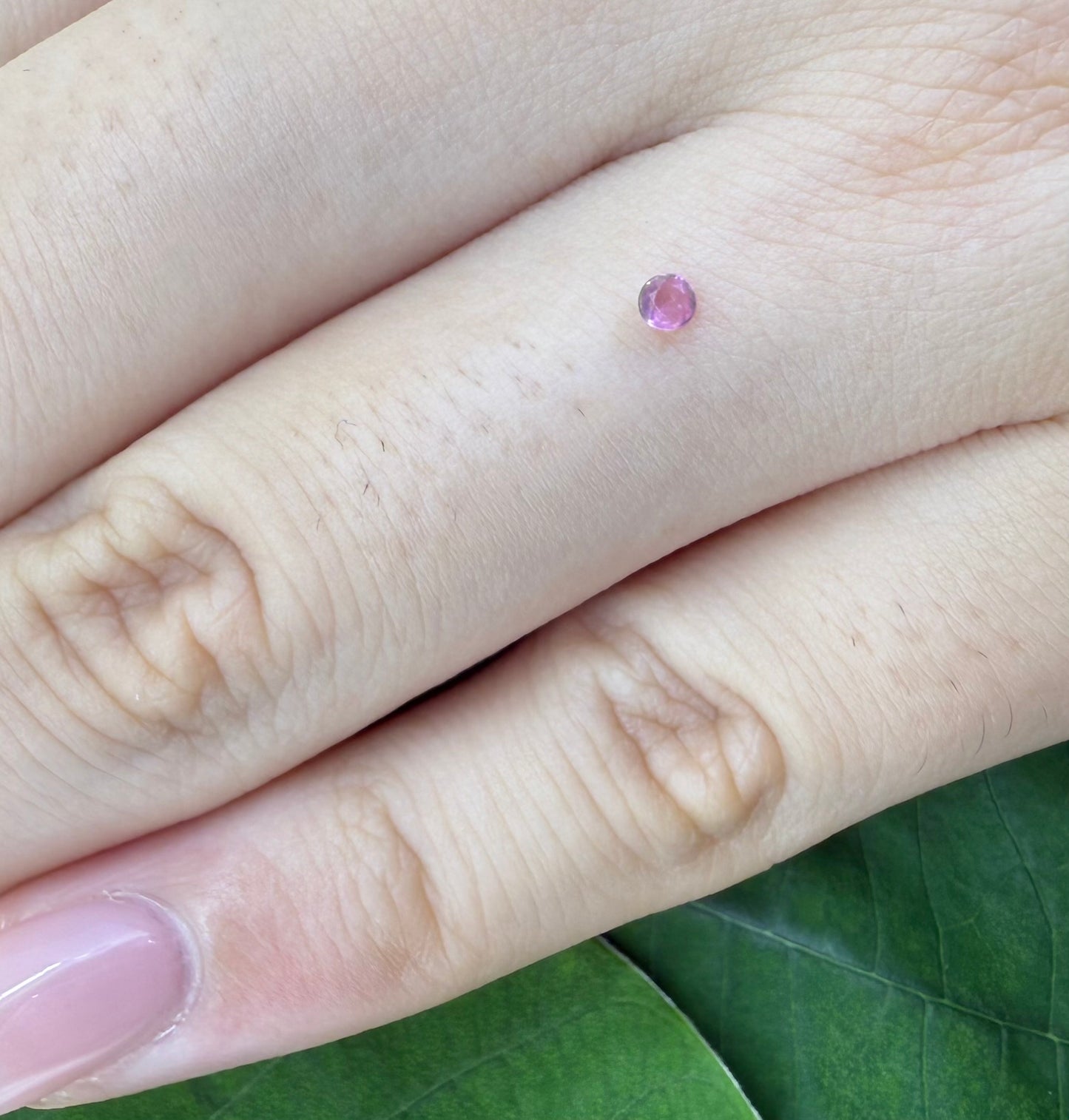 Pale Pink Ruby Round 0.08 Ct