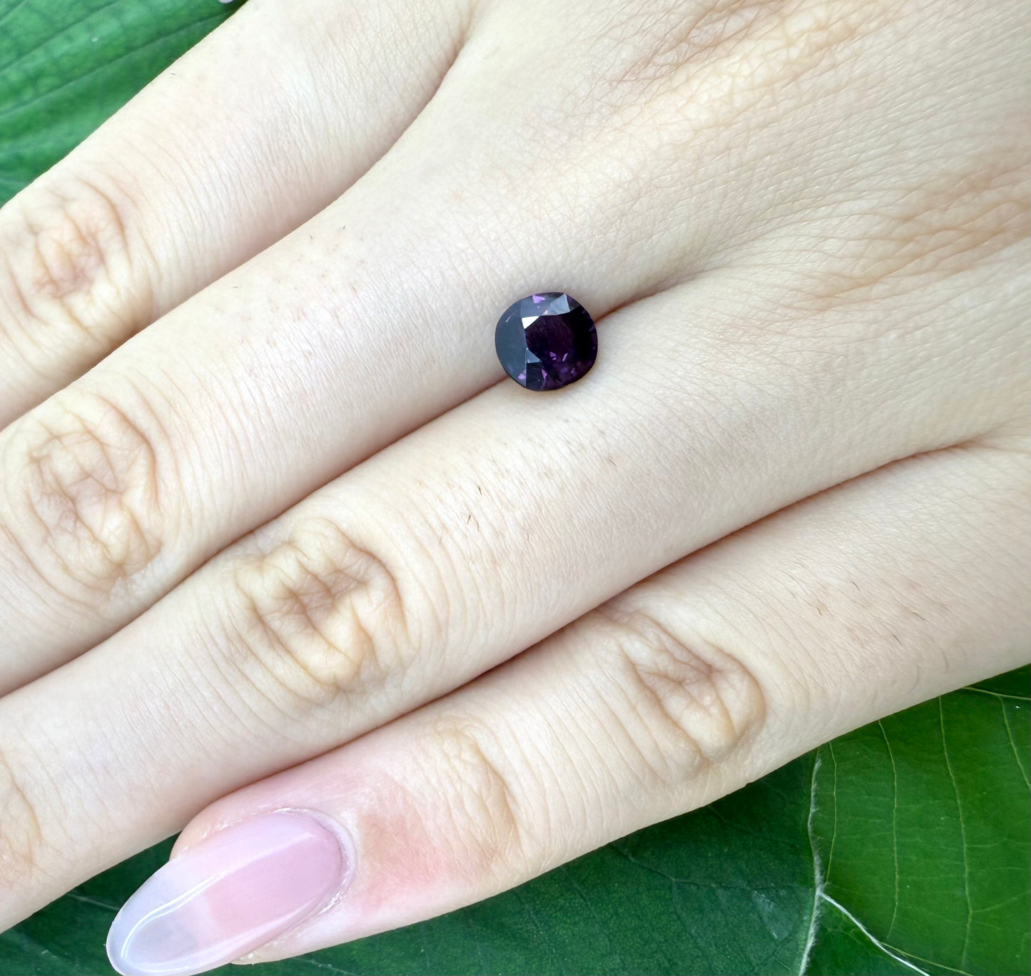 Dark Purple Spinel Cushion 0.94 Ct