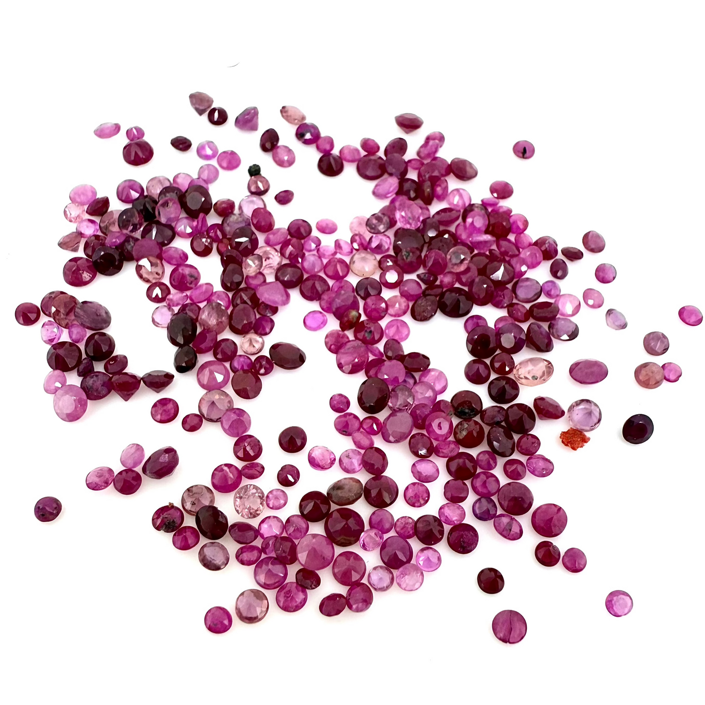 Multi-Color (Pink-Mauve Hues) Rubies Lot Round 13.43 Ct