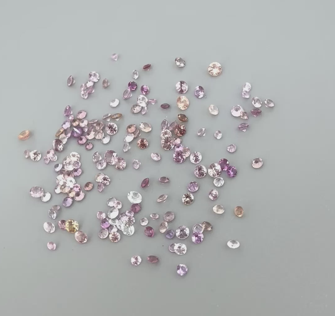 Natural multi pale colors Sapphire gemstone lot round