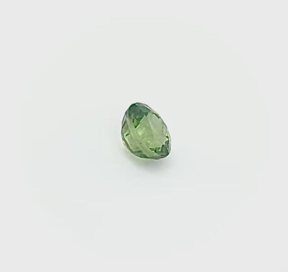 Natural Green Sapphire gemstone, round cut