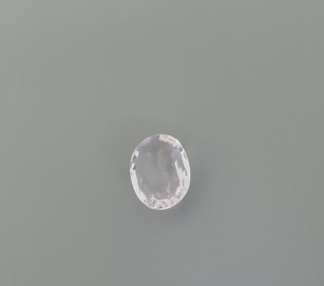 Natural Pale Pink Sapphire gemstone  oval cut