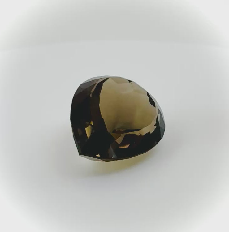 Loose Smoky Quartz gemstone pear cut