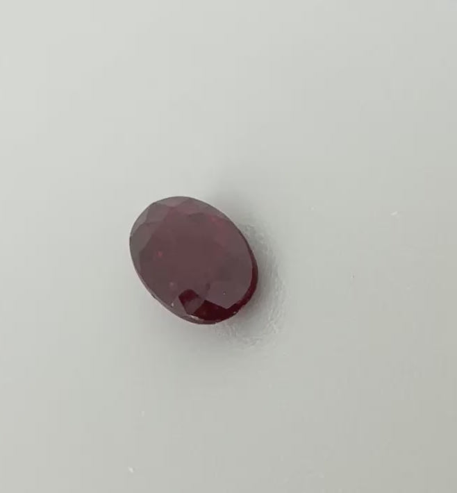 Natural Pigeon Blood Red Ruby gemstone, oval cut