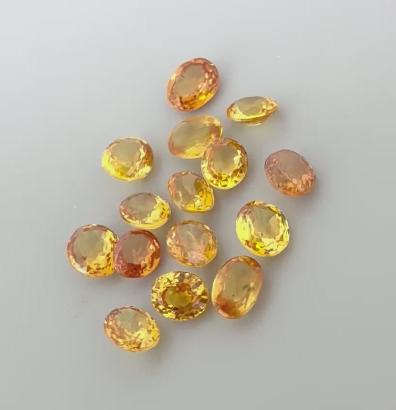 Natural Bi-Color Sapphire gemstone lot  oval cut