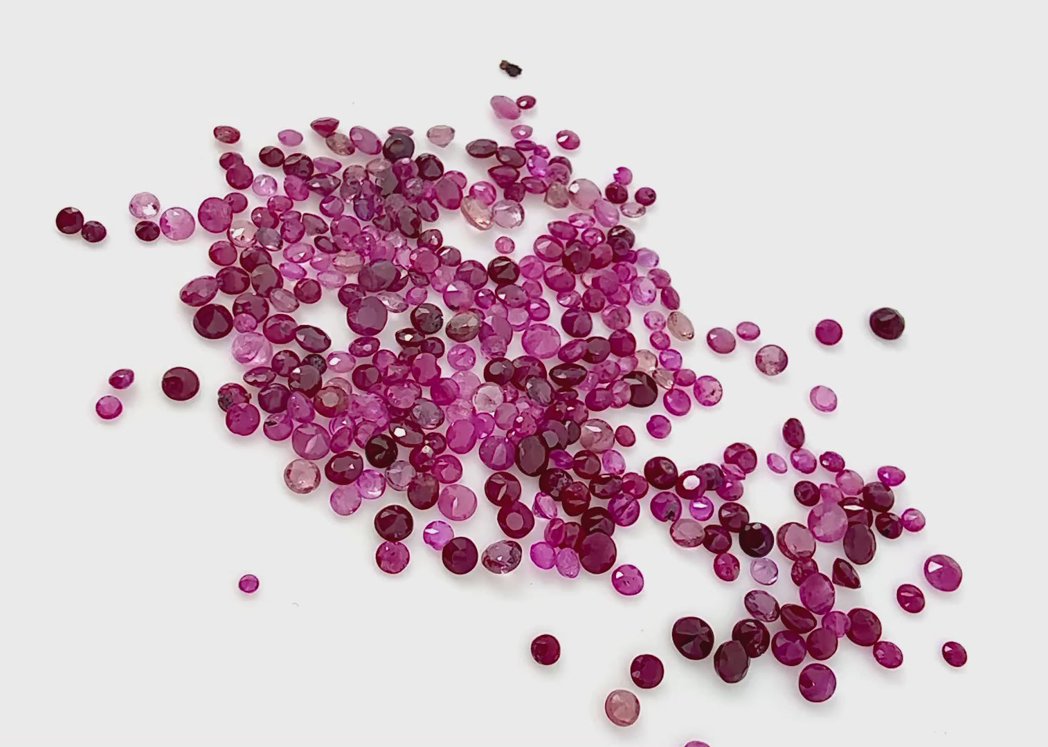 Natural Pink & Mauve Ruby gemstone lot, round