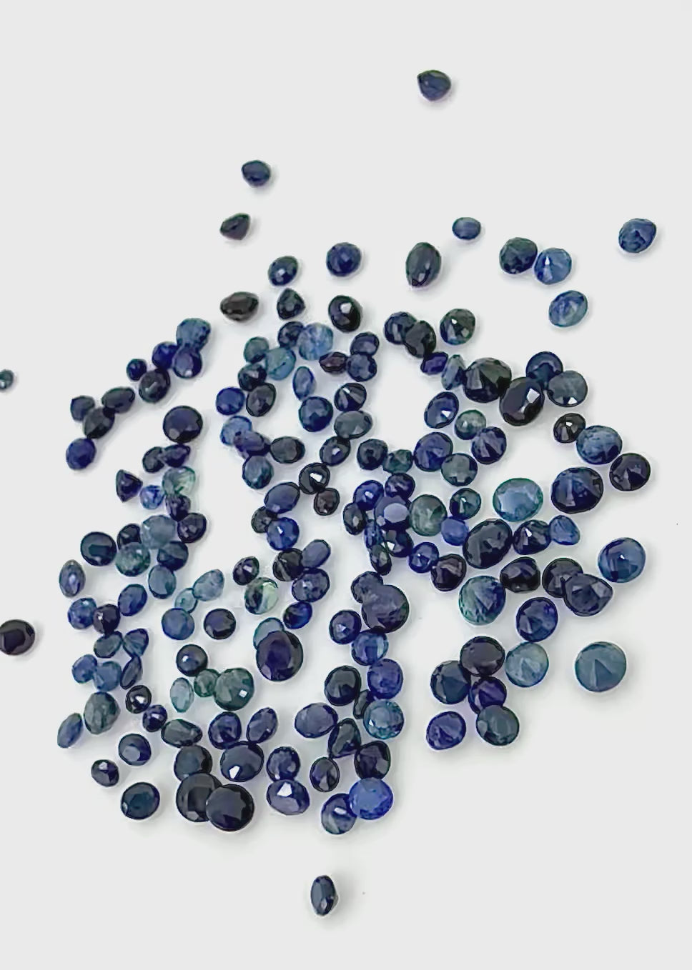 Natural Blue Sapphire gemstone lot round cut
