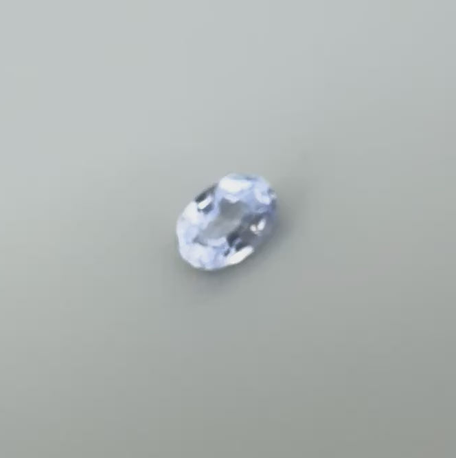 Natural Pale Blue Sapphire gemstone oval cut