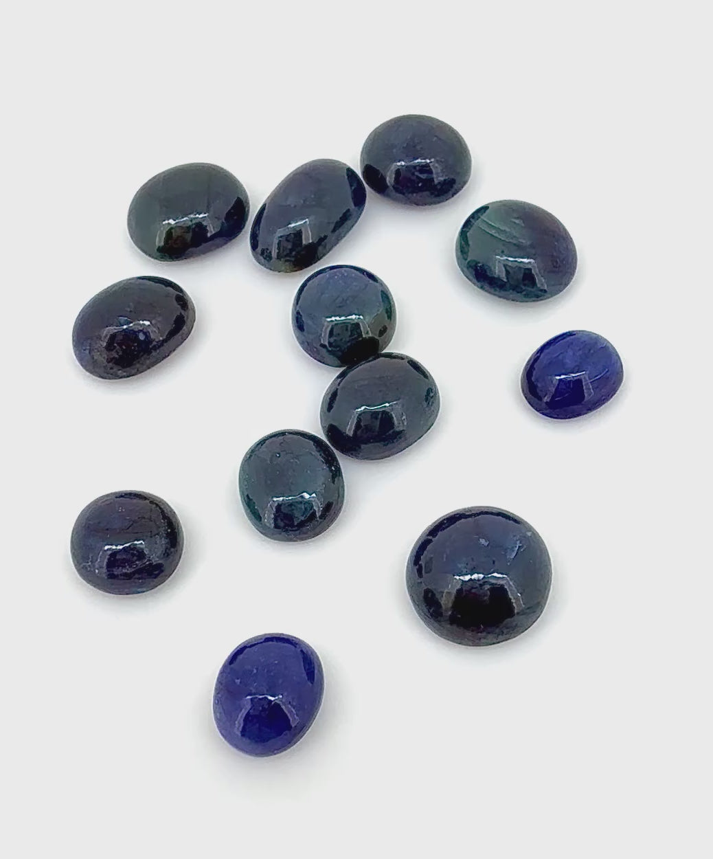 Natural Blue Sapphire gemstone lot, cabochon