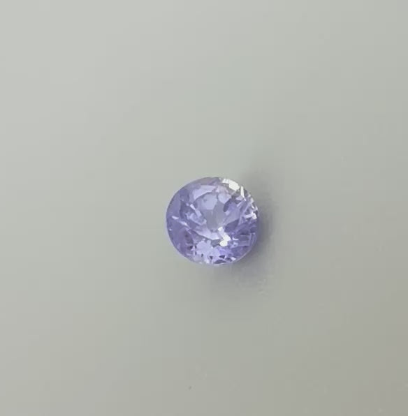 Natural Pale Purple Sapphire gemstone round