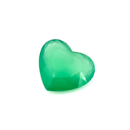 Pale Green Chalcedony Heart 7.36 Ct