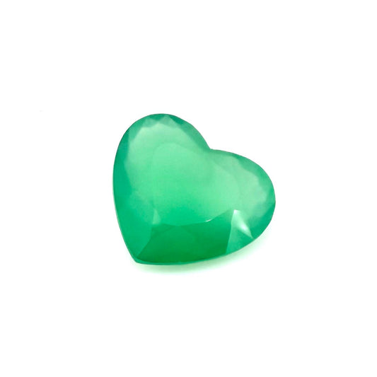 Pale Green Chalcedony Heart 7.36 Ct
