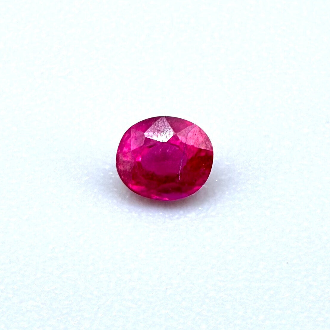 0.18 ct natural Songea ruby, oval cut.