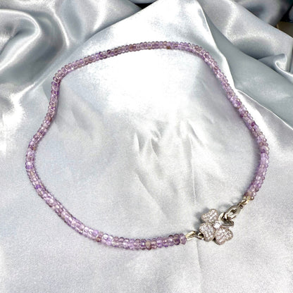 Fine Amethyst gemstone bead necklace