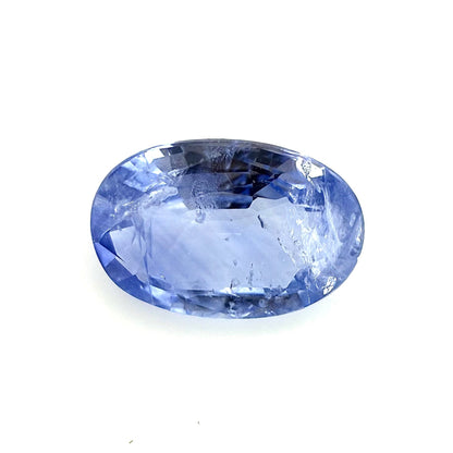 Pale Purplish Blue Sapphire Oval 1.1 Ct