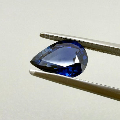 Vibrant Blue Sapphire Pear 1.13 Cts