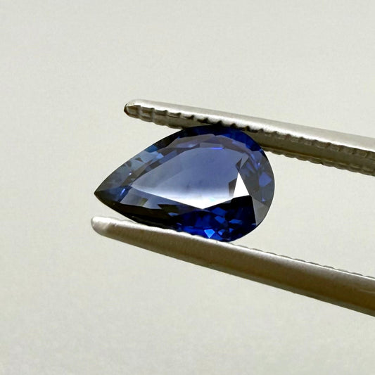 Natural Blue Sapphire gemstone pear cut