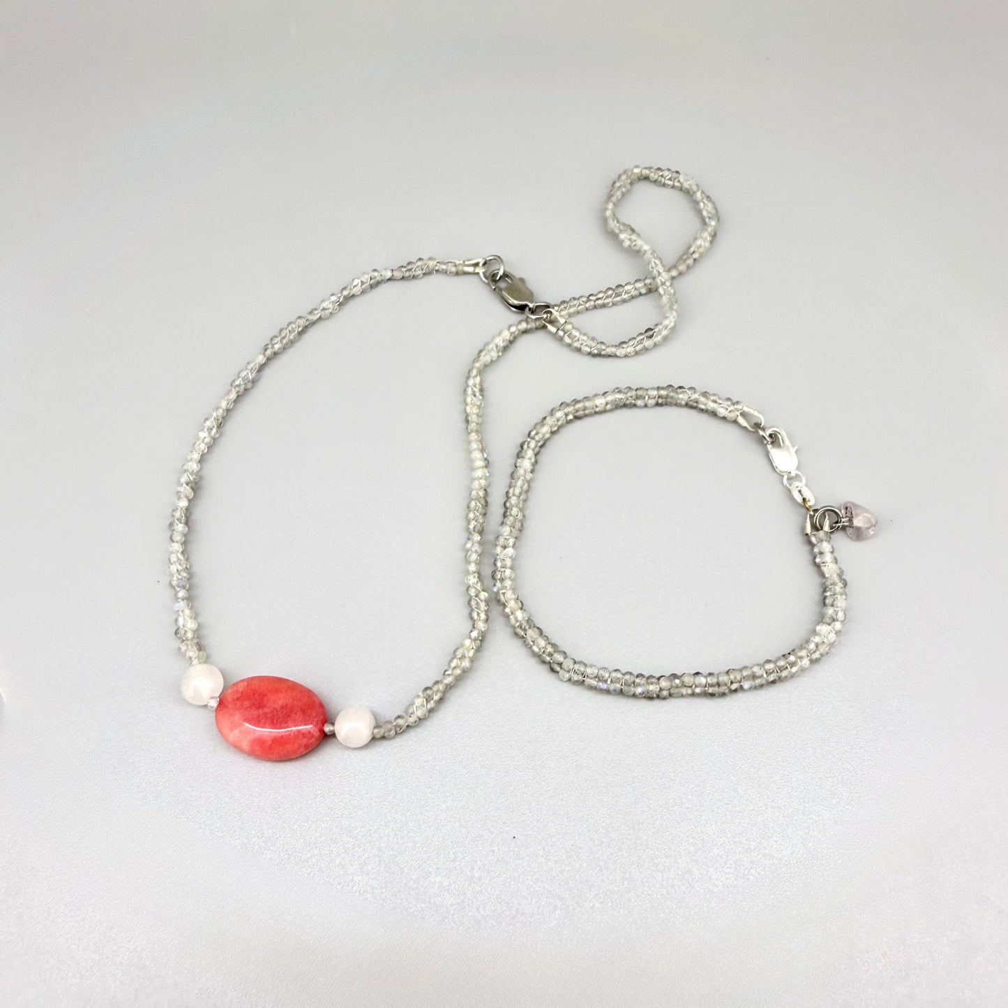 Fine Labradorite gemstone bead Necklace & Bracelet