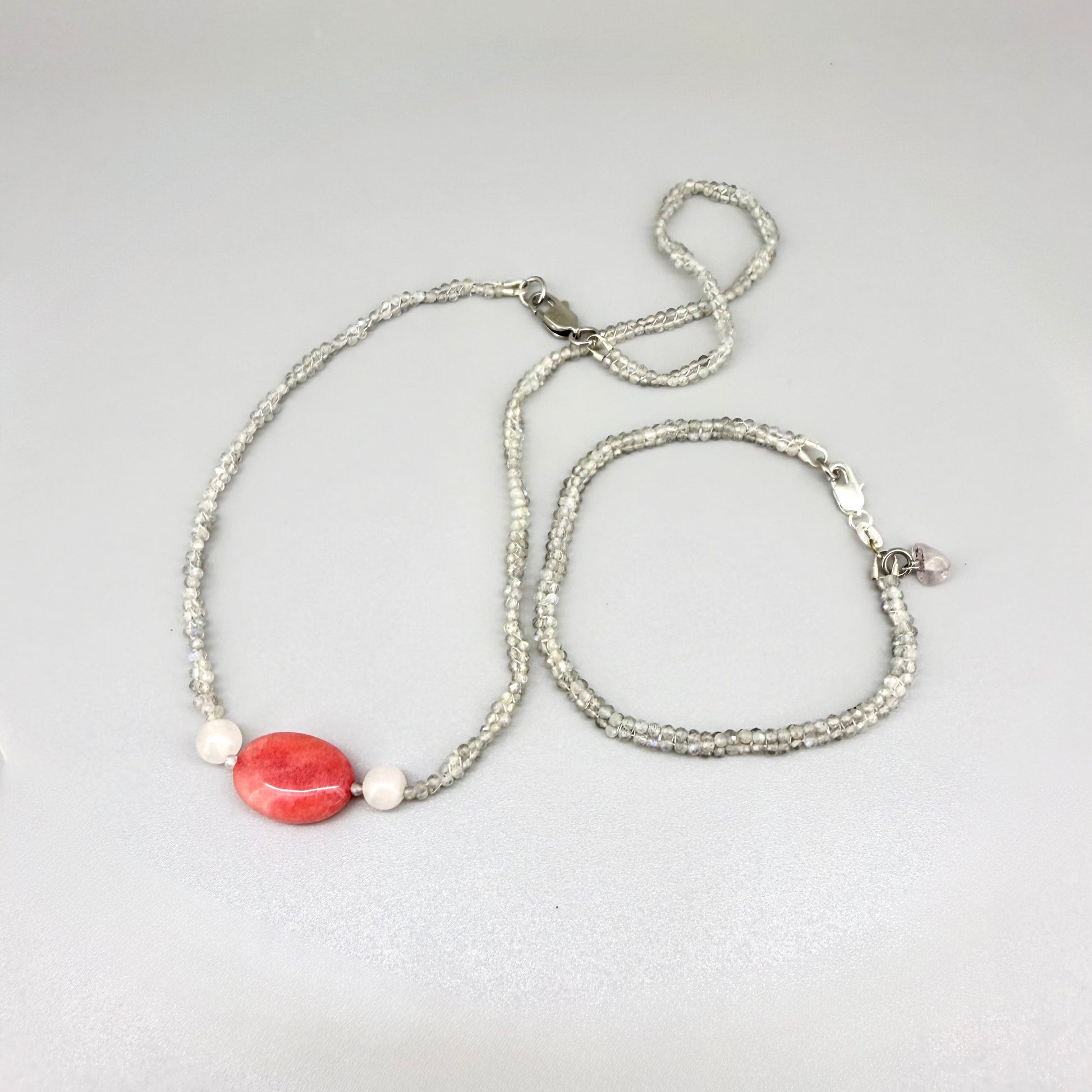 Fine Labradorite gemstone bead Necklace & Bracelet