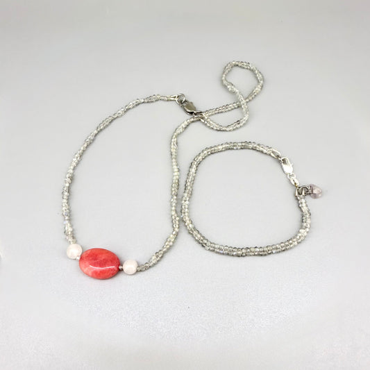 Fine Labradorite gemstone bead Necklace & Bracelet