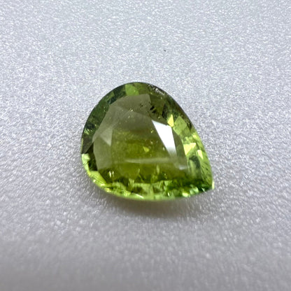 Yellowish Green Tourmaline Pear 1.18 Ct