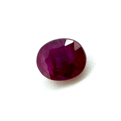 Pinkish Red Ruby Oval 0.32 Ct
