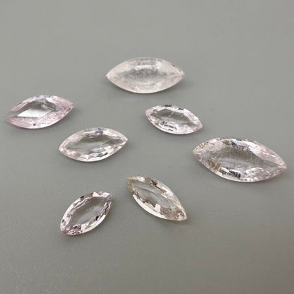 Pale Pink Morganite Lot Marquise 6.6 Ct