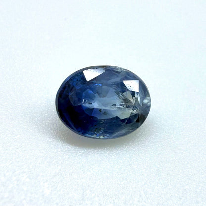 Pale Blue Hues Sapphire "Snow Landscape" Oval 0.84 Ct