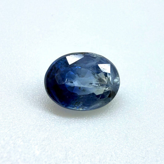 Pale Blue Hues Sapphire "Snow Landscape" Oval 0.84 Ct