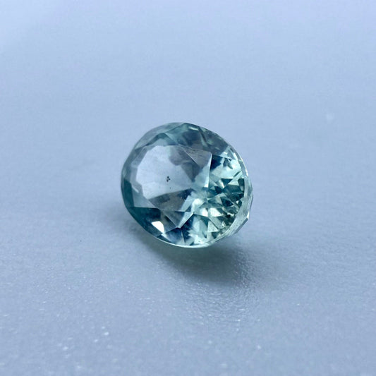 Pastel Turquoise Sapphire Oval 0.7 Ct