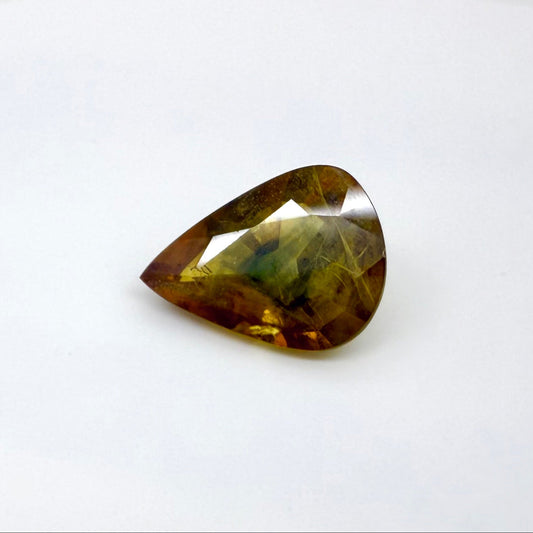Bi-Color (Yellow/Orange) Sapphire Pear 12.81 Ct