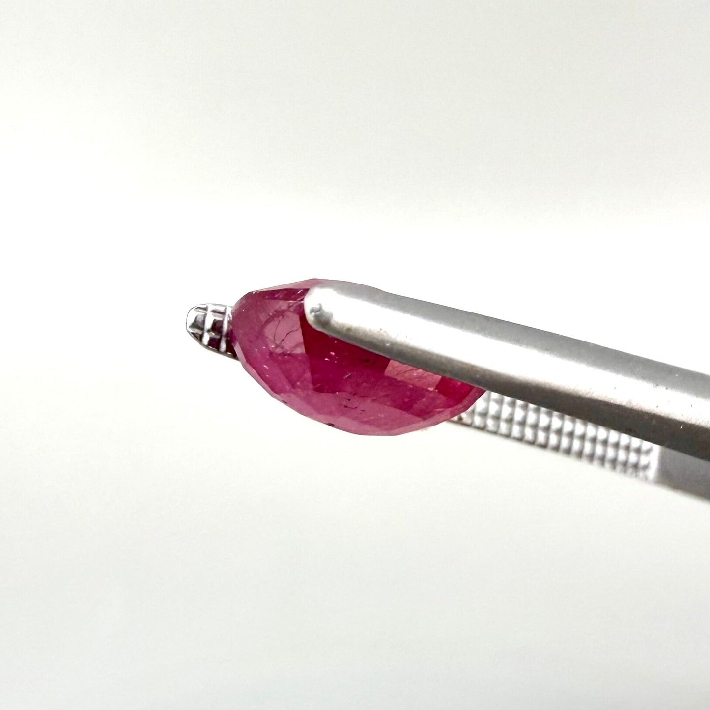 2.2 ct natural pink-red Mozambique ruby, oval cut.