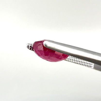2.2 ct natural pink-red Mozambique ruby, oval cut.