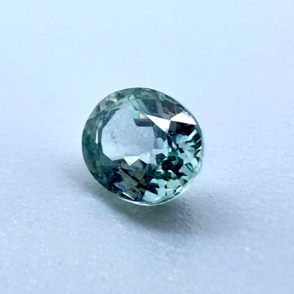 Turquoise Sapphire Oval 0.6 Ct